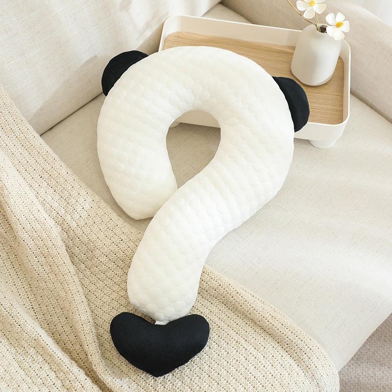Plush Multifunctional Question Mark Shaped Pillow Ergonomic Support Cute Design For Travel Office Nap Home Relaxation