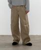 INDUST Pigment Washed Curved Wide Pants_Beige