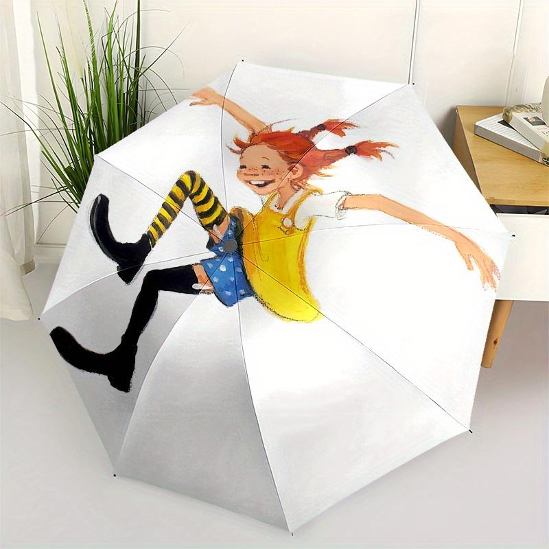 

Girl, Dance Automatic Opening and Closing Umbrella, Compact Travel Umbrella, Lightweight and Portable, Suitable for Beach Commuting Business