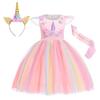 Girls Unicorn Halloween Costume Dress Pink Party Outfit My Little Pony Pinkie Pie 5-6 Years 120cm