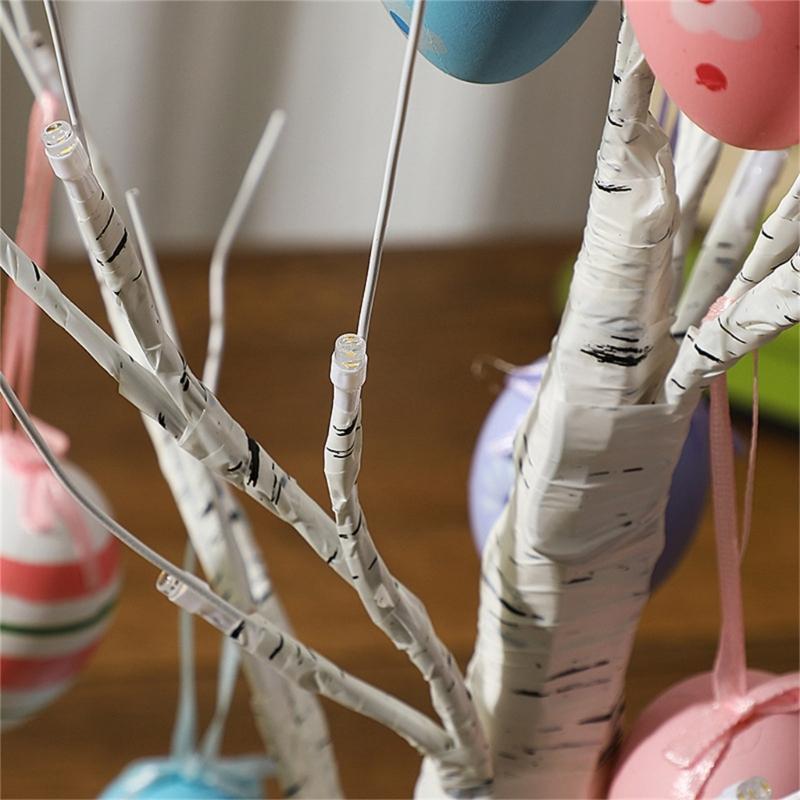 Festives LED Easter Eggs Tree Decoration For Easter Celebrations Easy Assembly Home Party Ornament Table Centerpiece