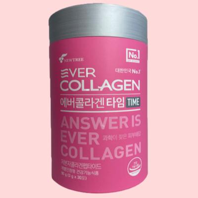 Ever Collagen Time 30 Sachets, 1 Month Supply, Low-molecular-weight Skin Collagen, Celebrity Collagen, 90g, 1 Piece