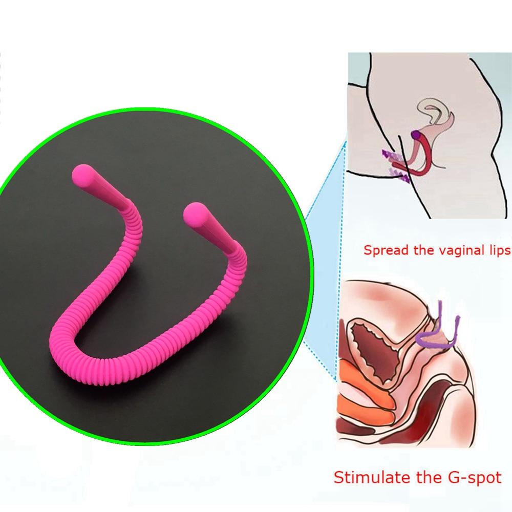 Labia Clamps Pussy Spreader Silicone G-spot Clitoris Stimulation,Oral Sex Vagina Speculum,BDSM Bondage Spread Vaginal Lips