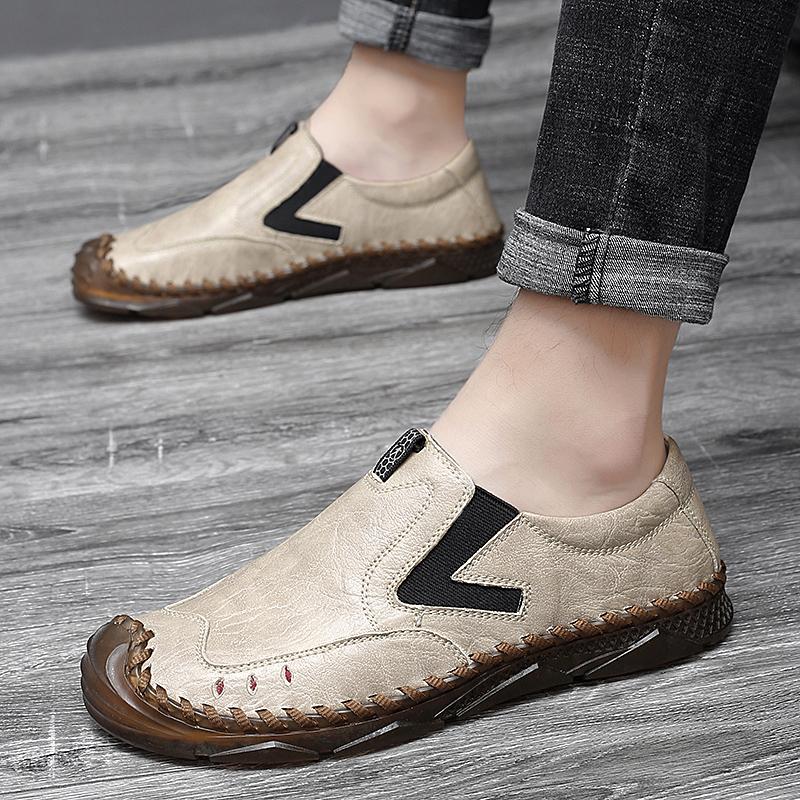 Broken Size Winter Leather Large Size Beef Tendon Sole Shoes Labor Insurance Shoes Soft Sole Doudou Shoes