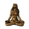 1 Piece of Mother Earth Gaia Golden Statue Ornament, Meditation Sitting Posture, Living Room Study Zen Space, Home Soft Decoration Art Decoration 