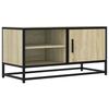 VidaXL Meuble TV chêne sonoma 80x34,5x40 cm bois d'ingénierie et métal, banc TV, meuble hifi, centre de divertissement, 848820