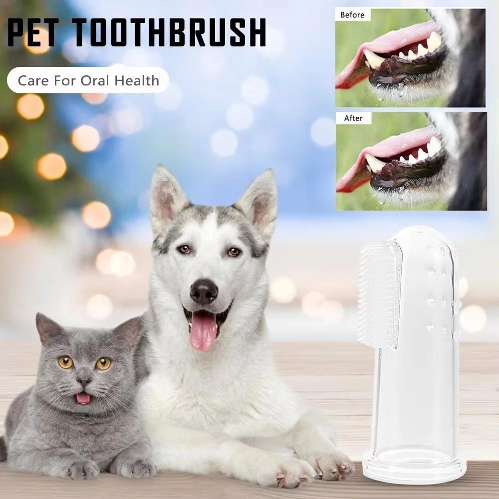 5/10pcs Ultra-Soft Cat Silicone Toothbrush Remove Bad Breath Dog Toothbrush Oral Cavity Cleaning