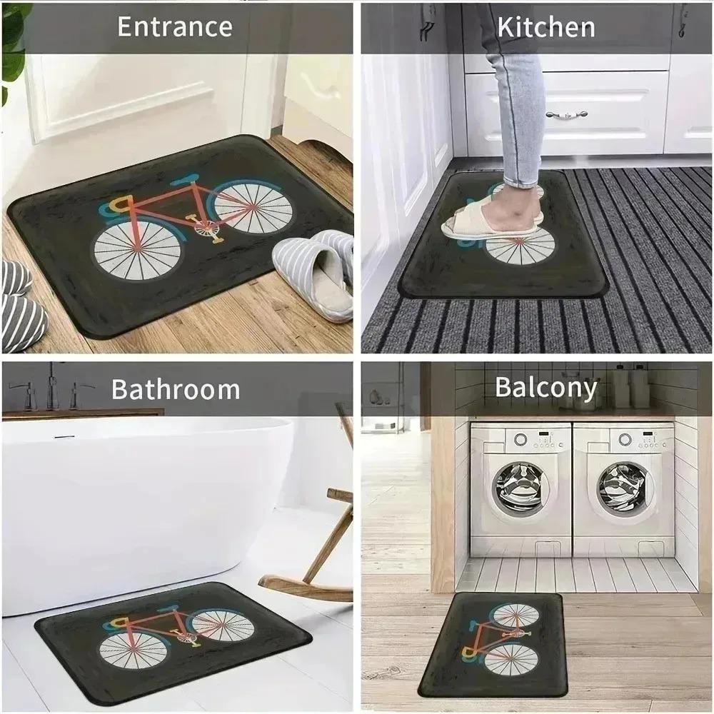 1PC Wildflowers Pattern Door Mats Kitchen Rugs Non-Slip Pop Design Bathroom Rugs Bath Mat Carpet for Home Sink Laundry Decor