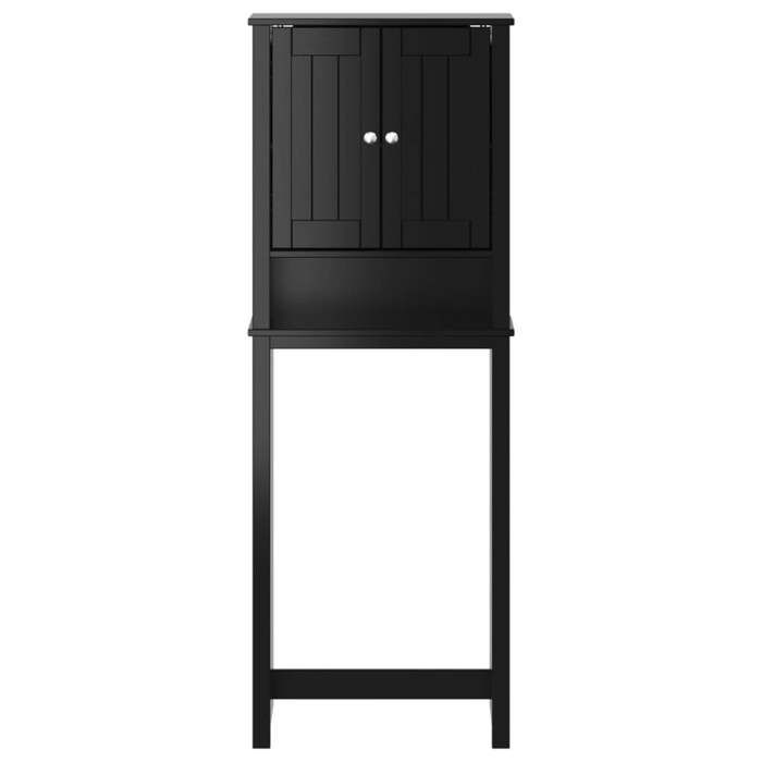 VidaXL Rangement au-dessus de la cuvette BERG noir bois massif 358555
