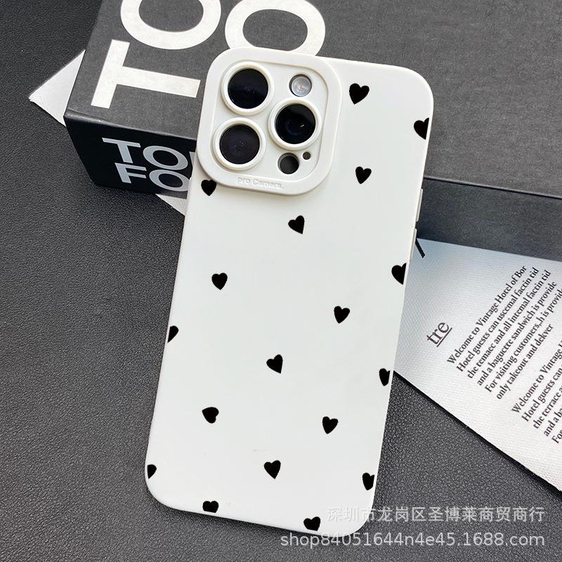 Black love for apple 15 mobile phone case iphone12promax case 14/13/11/XSMAX pupil eye 16 iPhone XR
