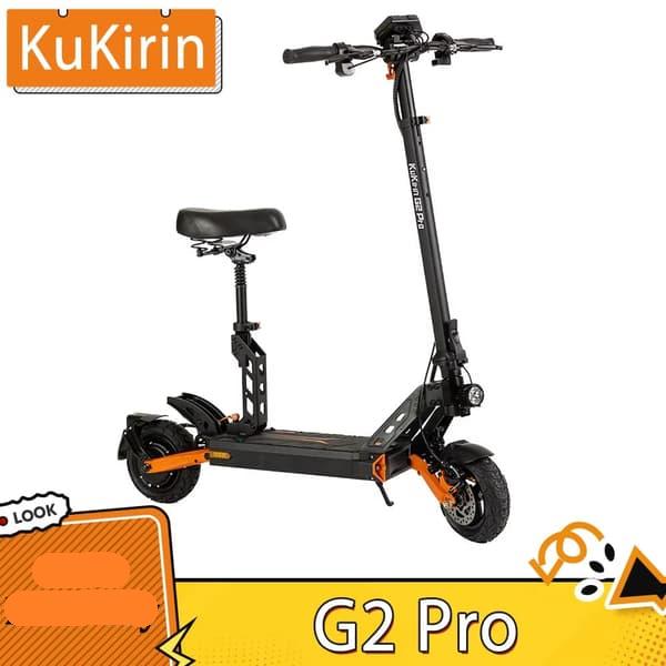 KuKirin Terénní elektrická koloběžka G2 PRO, motor 48V15AH 600W, maximální rychlost 45 km/h, dojezd 58 km, přední a zadní kotoučové brzdy a brzdy s odpojením napájení