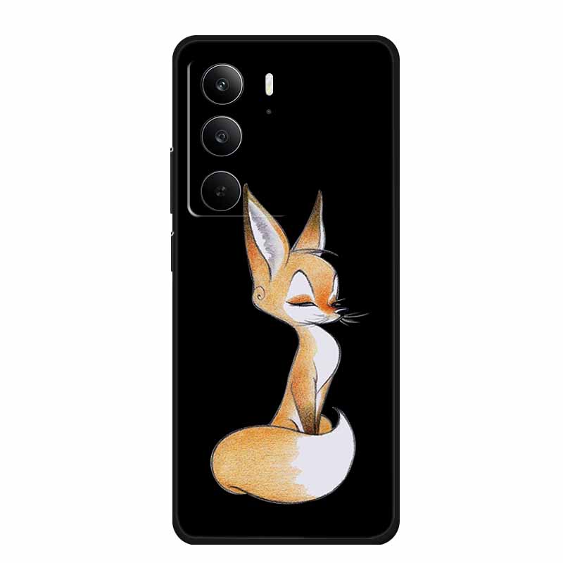 For Realme Narzo 80 Lite 5G Case Narzo80 Lite Coque Cartoon Cat TPU Black Silicone Soft Phone Case For Realme Narzo 80Lite Funda