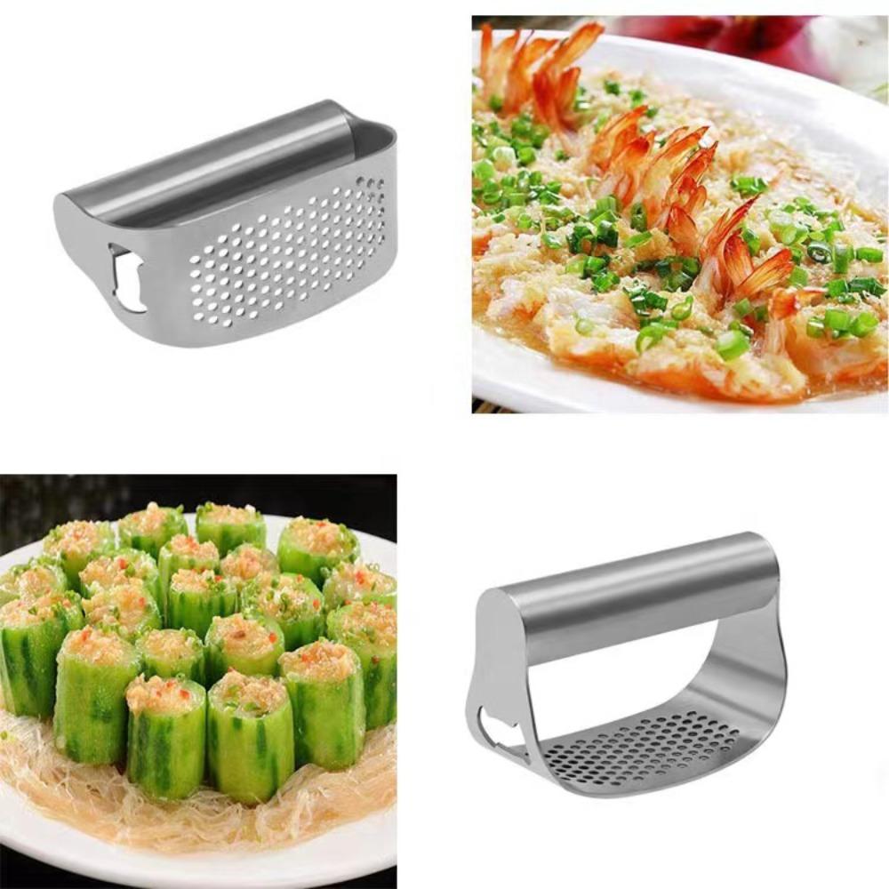 Silver Garlic Press Stainless Steel Garlic Chopper 2024 Garlic Mincer  Kitchen Tools