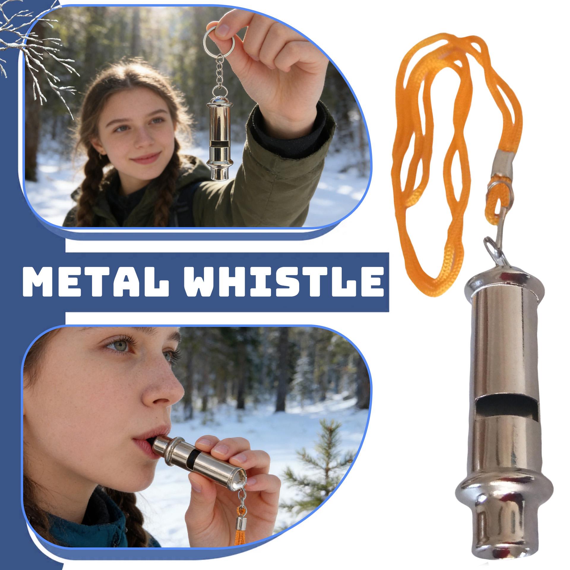 

Stainless Steel High-volume Whistle; Suitable For Outdoor Camping, Mountaineering, Emergency , Refereeing, Coaching, Training, And ; Por One Size