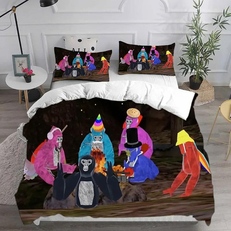 Gorilla Tag 3D Bedding Set Full Size Comforter Quilt Duvet Cover Pillowcase 2-3Pcs Kids Adult