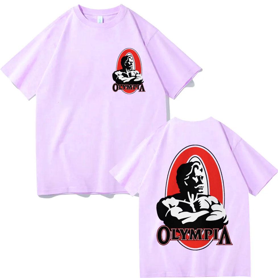 Olympia Fitness Graphic T Shirts High Quality Fashion Oversized Tshirt Men Women Casual Cotton Short Sleeve Tshirts Streetwear