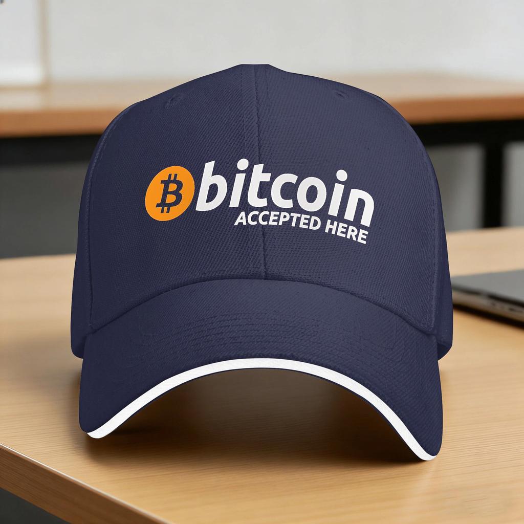 Bitcoin Geaccepteerd Casual Baseballpet Lente Truckerpet Zonneklep Snapbackpet Dames Heren Stijlvolle Baseballpetten