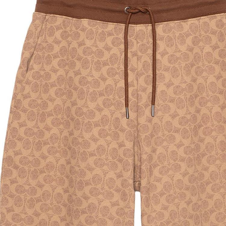 Coach SS23 Patterned Knit Casual Sweatpants Women bottoms Khaki CG771-RYU