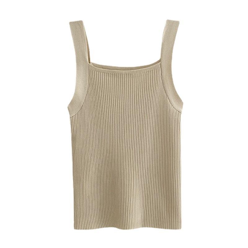 Halter Small Vest with Women's Summer New Women's Slim-fit Sleeveless Bottom Knit Top To Wear