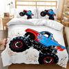 Wheels Cartoon Duvet Cover Bedding Set Monster Trucks Duvet Cover With Pillowcases 75*50 For Adult Boys Girl Bedroom Decoration