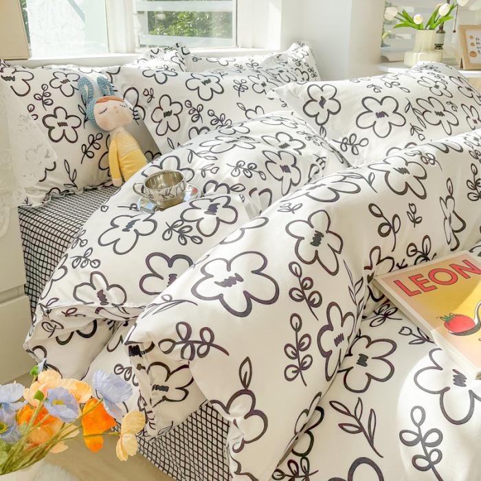 

Наньтун Хлопковый Летний Комплект Постельного Белья для Студенческого Общежития с Алоэ Вера 1.8m (6 ft) bed