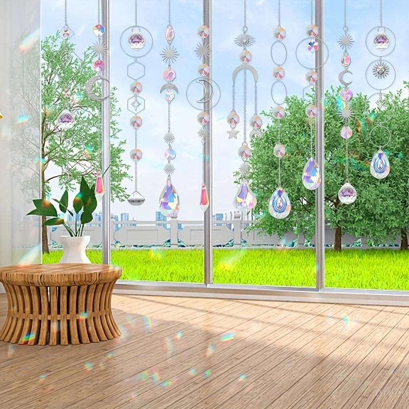 DIY zvonkohra Crystal Sun Catcher Šperky Ornamenty Příslušenství Duha Maker Hranol Koule Přívěsek Dekorace Materiál Části