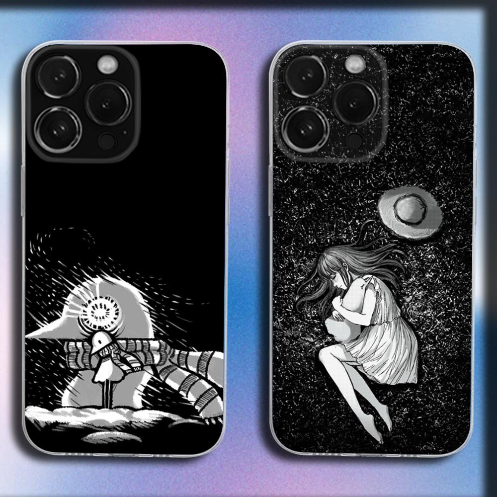 Goodnight P-Punpun Phone Case For iPhone 16,15,14,13,12,11 Plus,Pro,Max,XR,XS,X,Plus,SE,Mini Transparent Soft Cover