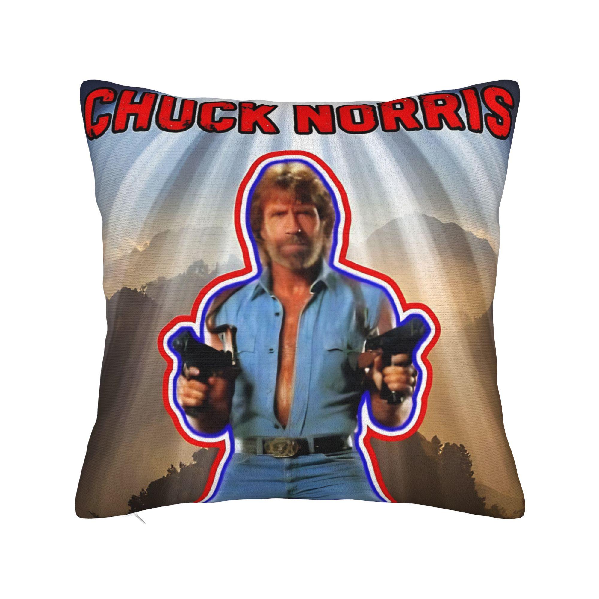 Chuck Norris Throw Pillow Cover Polyester Throw Pillow Creative Pillowcase 30x30cm 12x12in