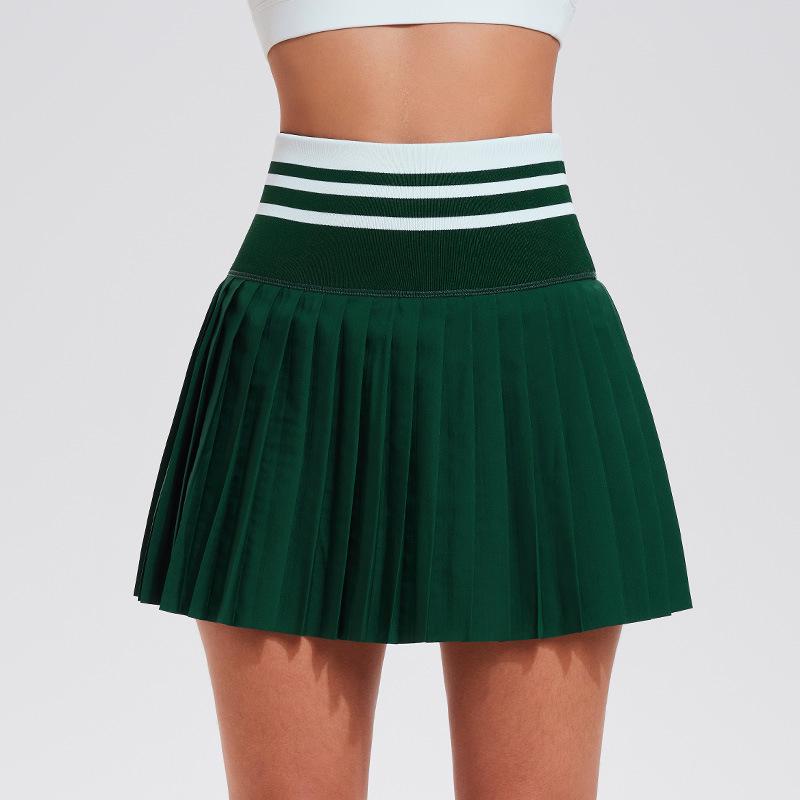 Cai Jue Women s Pleated Tennis & Badminton Skirt with Built-in Shorts & Pockets, Anti-exposure Design XXXL