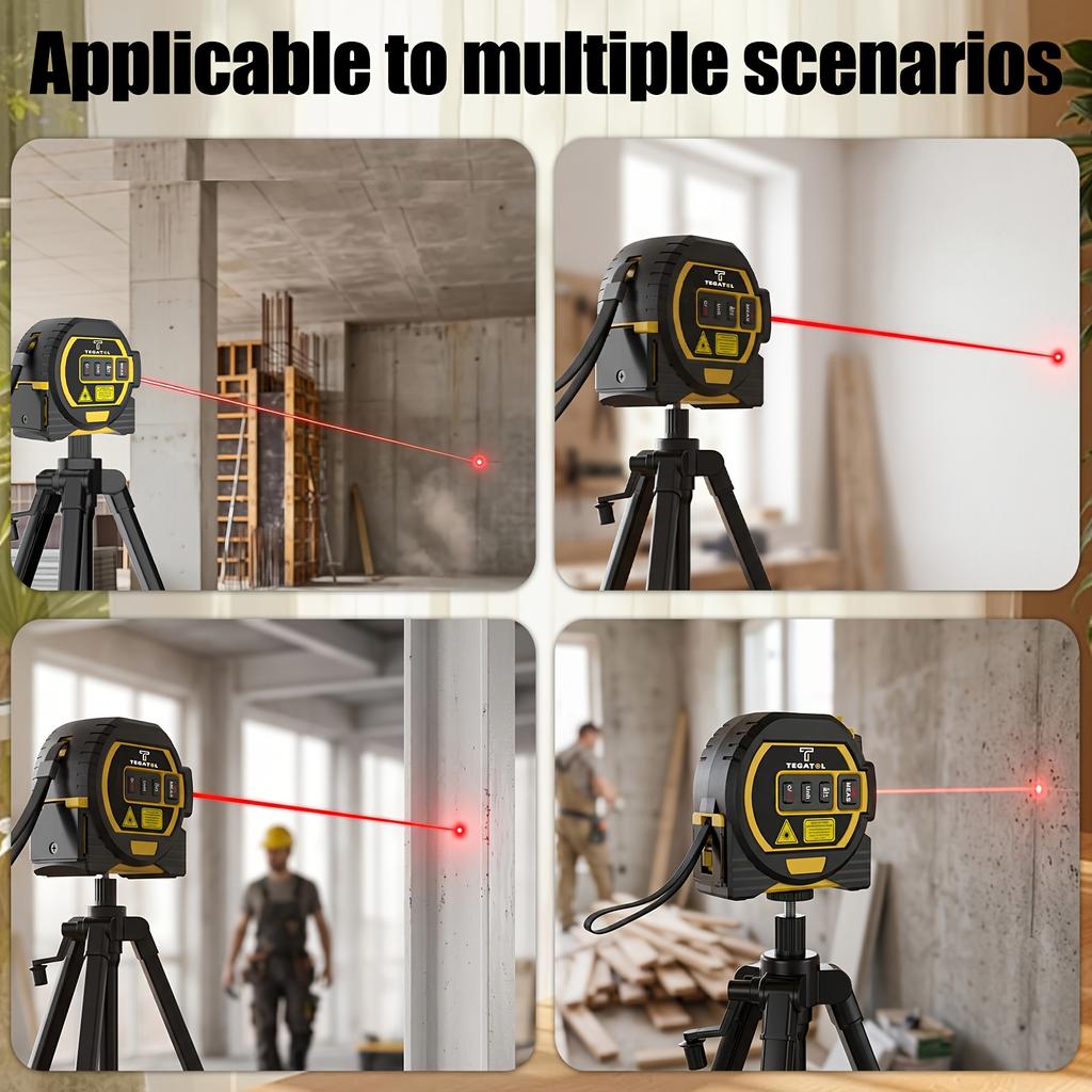Portable 3-in-1 Digital Laser Tape Measure with 40M Laser and 60MI, HD Display, Meter Inch Foot Units for Building Design