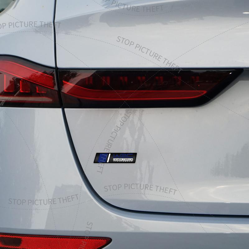 1Pcs 3D Metal WRC Logo Grille Emblem Badge Car Rear Tail Bumper Trunk Sticker For VW Hyundai POLO GOLF Toyota Honda Citroen