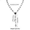 1 Gothic dark style Jesus avatar cross long pendant with double-layer chain design, versatile women's necklace