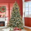 7ft Indoor Xmas Full Tree With Wreath, Artificial Xmas Tree Christmas Tree With 380 LED Lights And 1300 Tips, Indoor Xmas Tree