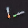 4PCS Dumbbell Eyes Clouser Minnow Fly Lures Weighted Sinking Streamer Flies with Glitter Flash Tail for Freshwater Bass Trout Predator Fish