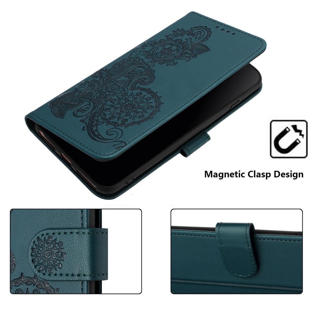 For Xiaomi Redmi Note 13 Pro+ 5G Phone Cases Mandala Flower Leather Wallet Mobile Cover with Strap