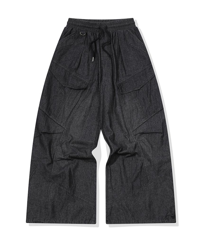 CPGN STUDIO Washed Balloon Cargo Denim Pants Black