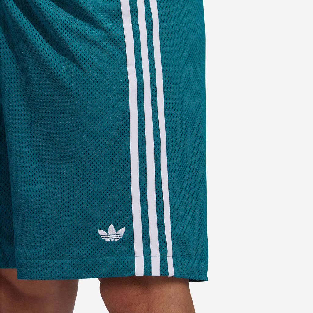 Adidas Mesh Breathable Sports Shorts with Classic 3-Stripes Men Bottoms Blue Green HC2205