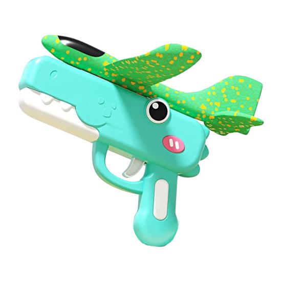 

Handheld Foam Airplane Launcher with Dinosaur Design Outdoor Flying Toy for Kids 8-15m Range Lightweight Fun Gift for Boys Girls