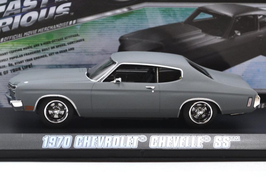 GREENLIGHT 1970 CHEVROLET CHEVELLE Greenlight scale Furious 1970 Chevrolet Chevelle 143SCALE "FAST FURIOUS" "DOM'S SS" (GRAY) 143 "Fast MAX"