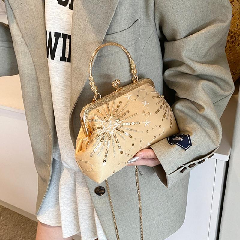 Elegant Evening Top-handle Bag Ladies Small Handbags Fashi Chain Women's Shoulder Crossbody Bag Female Tote Clutch Purse