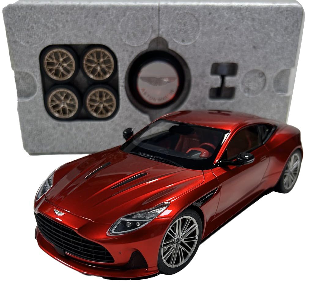 FREESTYLE XiaoGuang MODEL Scale Aston Martin DB12 2024 Interchangeable Finished 1/18 (Includes Wheels, Red, Product, 8241221R)