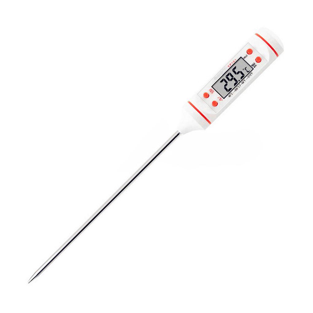 Food Thermometer Household Kitchen Frying Digital Temperature Meter 50-300℃ ℃/℉ Switchable Barbecue Stainless Steel Probe Pen