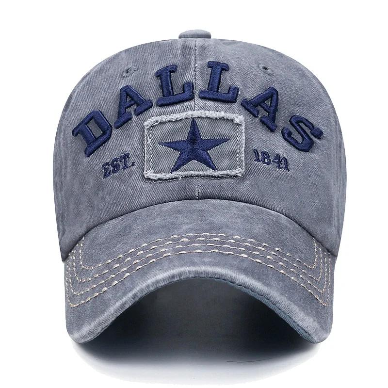 4 Colors Unisex DALLAS 3D Embroidered Baseball Cap Snapback Caps Sun Hats Dad Hats