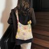 Fashion Large Capacity Women Shoulder Bag Butterfly Floral Crochet Hollow Out Knitted Handbag Vintage Multicolor Crossbody Bags