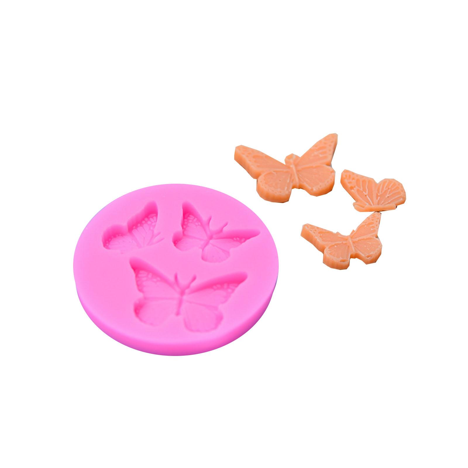 DIY Fondant Mould Chocolate Moulds Candy Mold Flower/Butterfly Shape Silicone Material for Baking Cake Fondant Chocolate