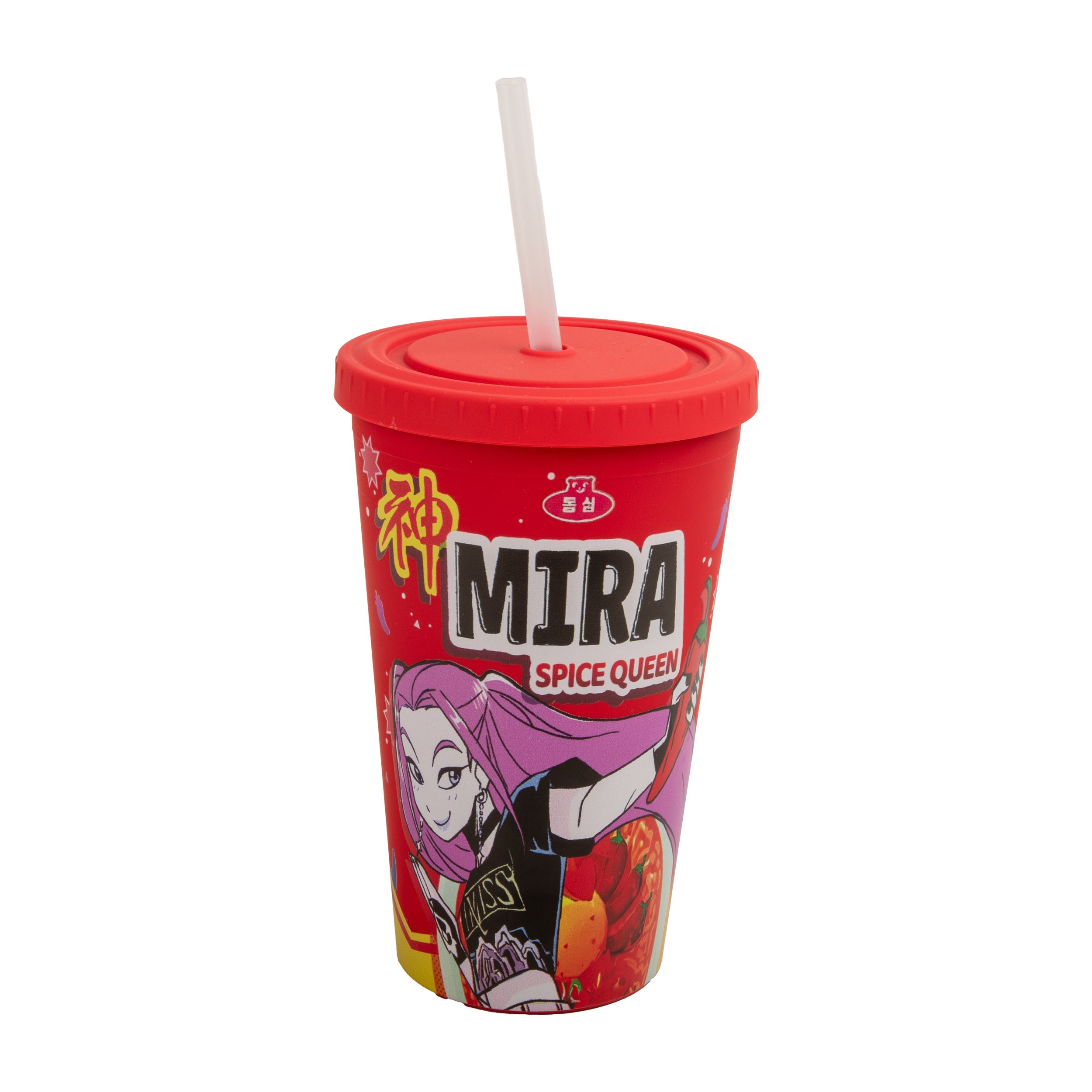 1 Stück Kpop Dämonenjäger Offiziell Lizenziert PVC Strohbecher Große Kapazität Stilvoll Auslaufsicher Trinkgeschirr Geburtstag Weihnachten Langlebiges Geschenk