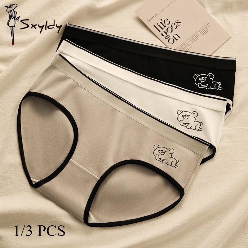 1/3 Stuks Dames Beer Mid-rise Naadloos Comfort Driehoek Broek Ademend Antibacterieel Ondergoed