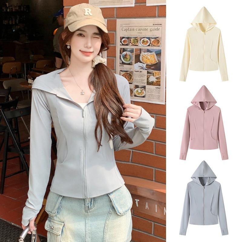 Pocket Summer Outdoor Ice Silk Sunscreen Clothing New UV Protection Sunshade Light Skin Clothing Sunscreen Clothing