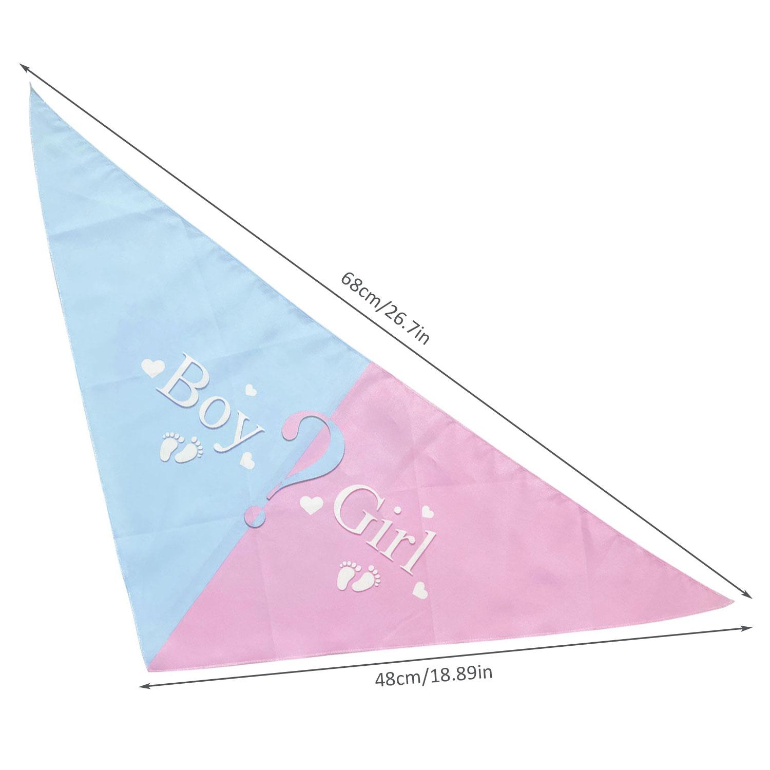 

He Or She What Will It BePregnancy Announcement,Triangle Pet Scarf, Gender Reveal,Baby Shower Photography Props