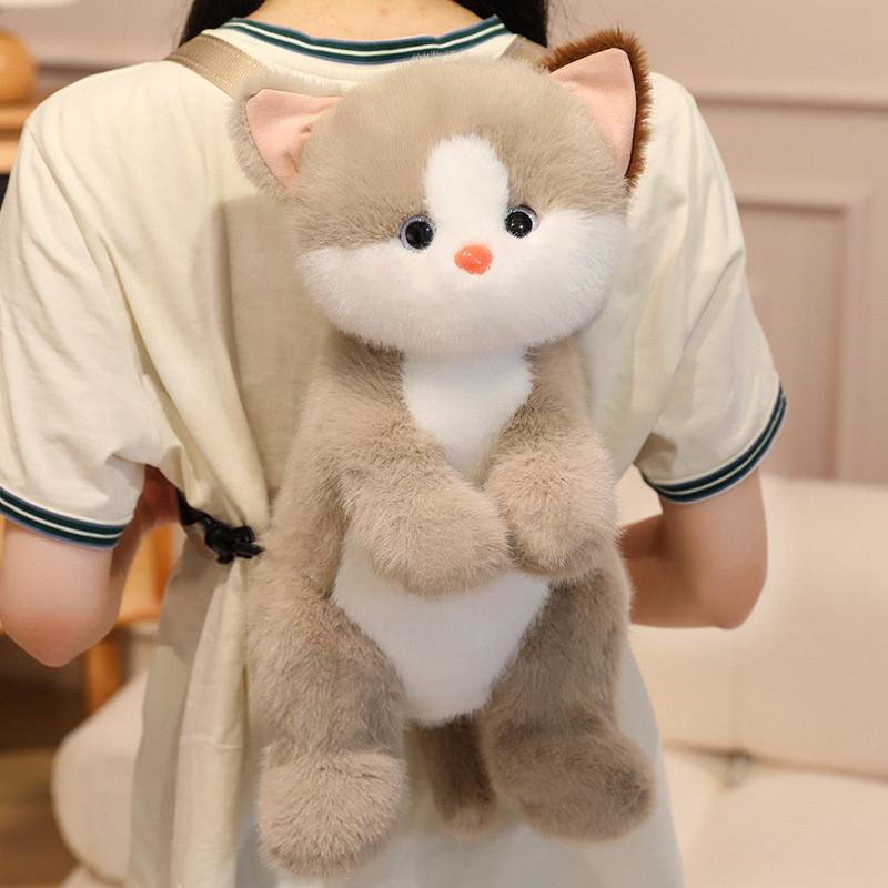 Cat Plush Cute Toy Backpack Children Girl Festival Gift Soft Animal Carrier Doll